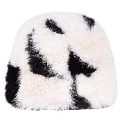 Royal Stallion Faux Fur Zebra Print Bucket Hat