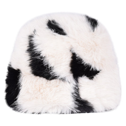 Royal Stallion Faux Fur Zebra Print Bucket Hat