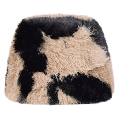 Royal Stallion Faux Fur Zebra Print Bucket Hat