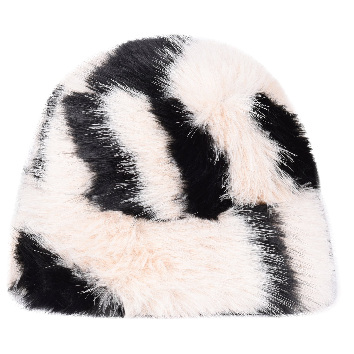 Royal Stallion Faux Fur Zebra Print Bucket Hat