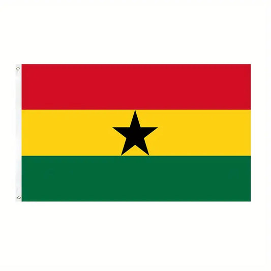 Ghana National Flag with Eyelets (3x5 ft)