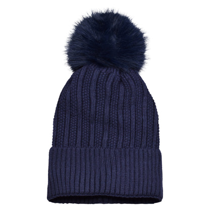 Cable Knit Pompom Hats - Luxury Fur Lined