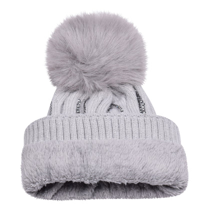 Knitted Diamante Pompom Hats - Casual Chic