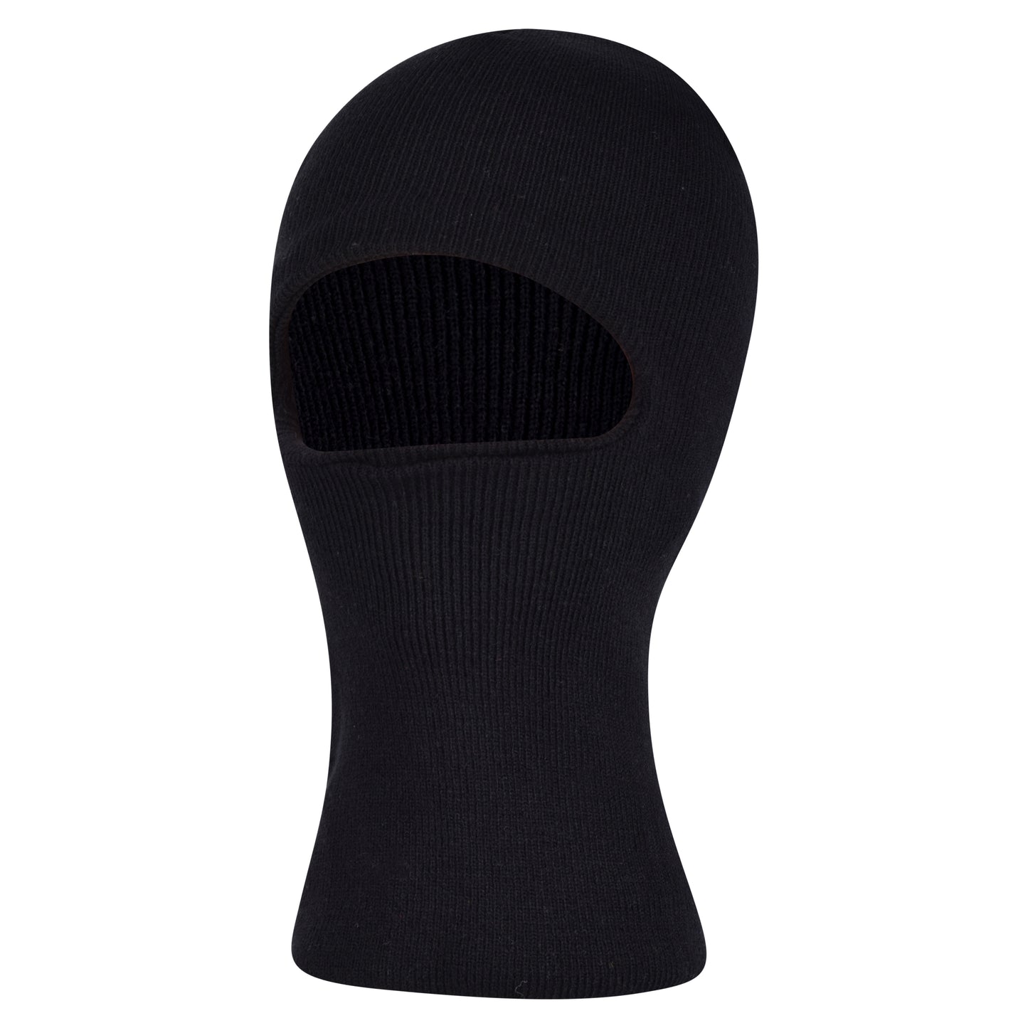 Adults Knitted One-Hole Balaclava - Black