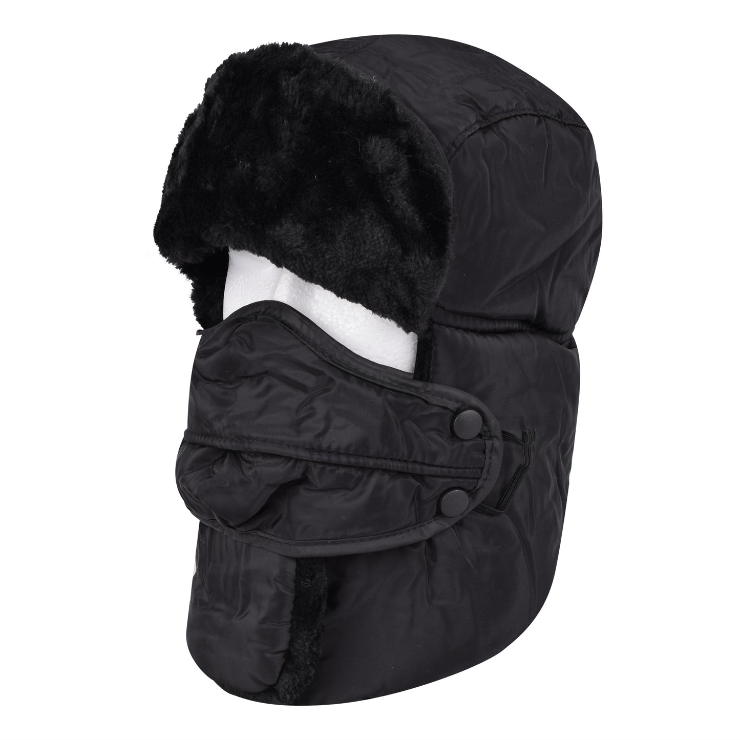 Royal Stallion Faux Fur Lined Trapper Hat with Detachable Face Mask