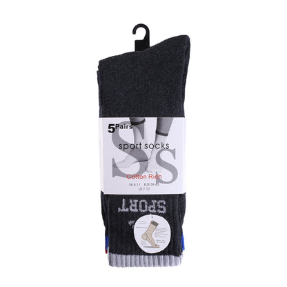 Mens 5 Pair Pair Sport Socks - Assorted/ Sport Cuff (30 Pairs)