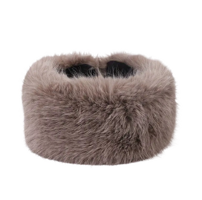 Luxury Fur Headband with Elastic Fit