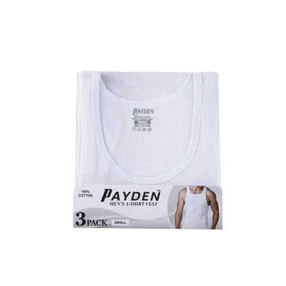 Mens Cotton White Ribbed Vests