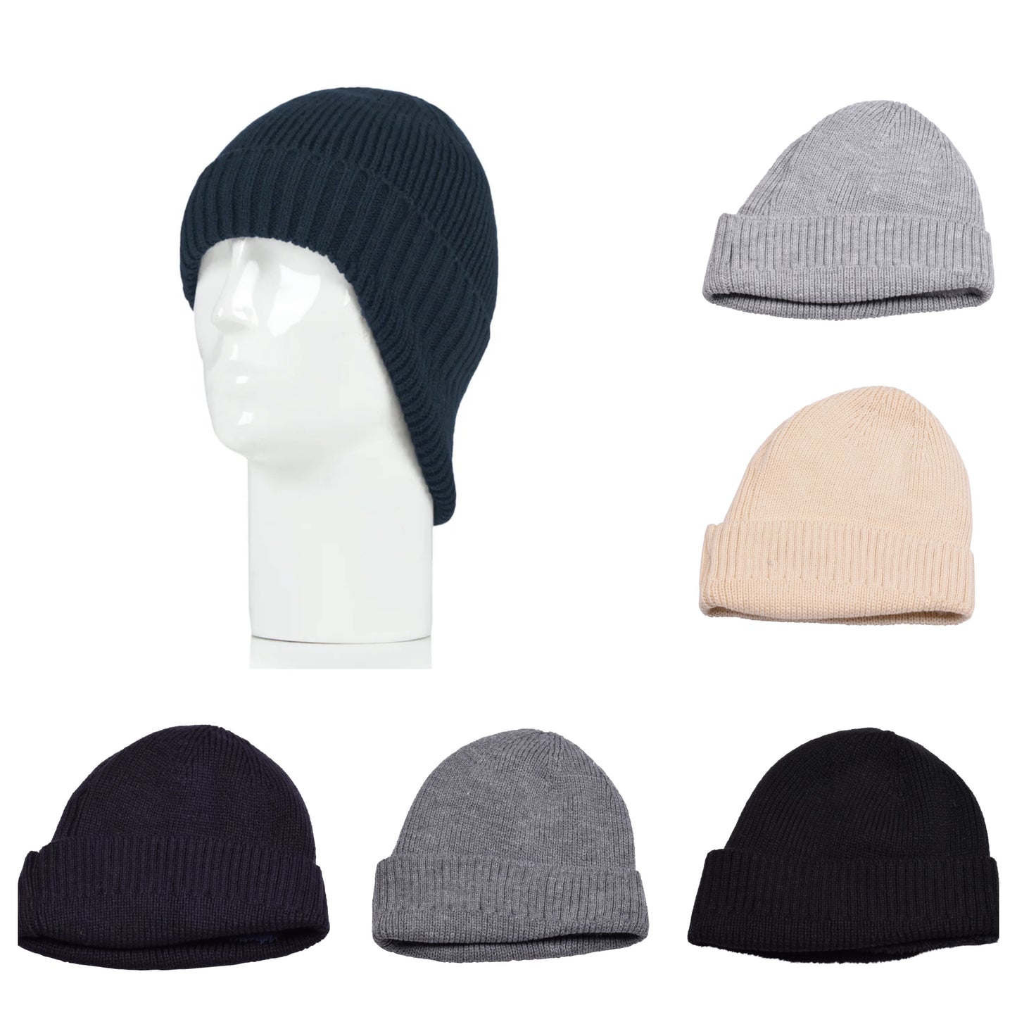 Soft & Cosy Fur Lined Drop Neck Beanie Hats