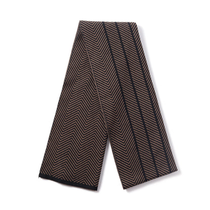 Mens Supersoft Luxury Jacquard Scarves - Herringbone