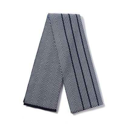 Mens Supersoft Luxury Jacquard Scarves - Herringbone