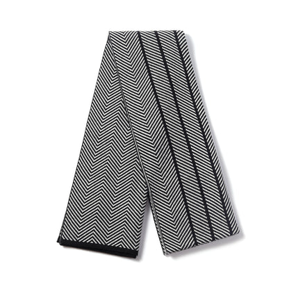 Mens Supersoft Luxury Jacquard Scarves - Herringbone