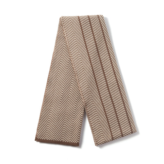 Mens Supersoft Luxury Jacquard Scarves - Herringbone