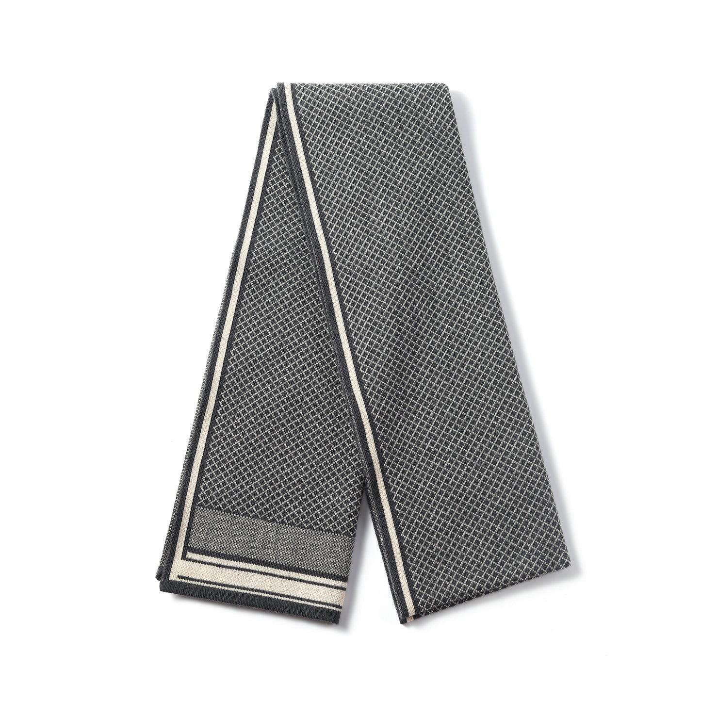 Mens Supersoft Luxury Woven Scarves - Diamond Knit