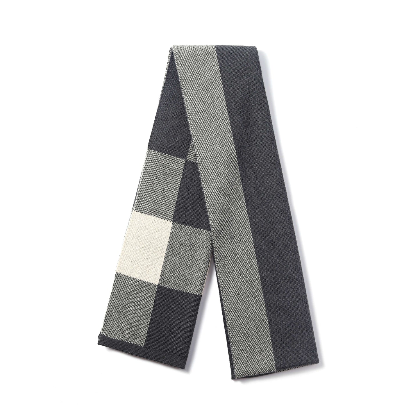 Mens Supersoft Luxury Woven Scarves - Block Check