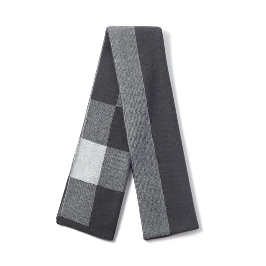 Mens Supersoft Luxury Woven Scarves - Block Check