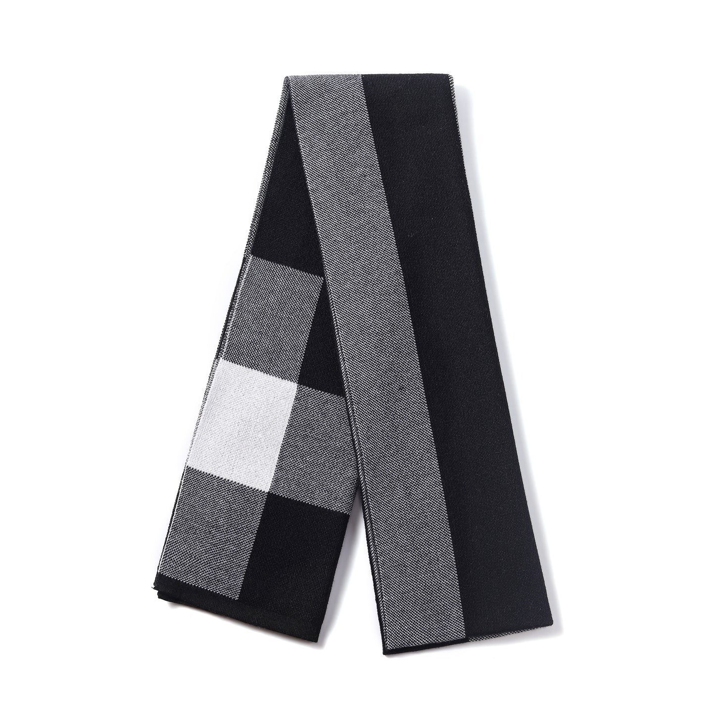 Mens Supersoft Luxury Woven Scarves - Block Check