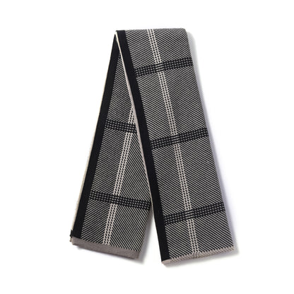 Mens Supersoft Luxury Jacquard Scarves - Checked