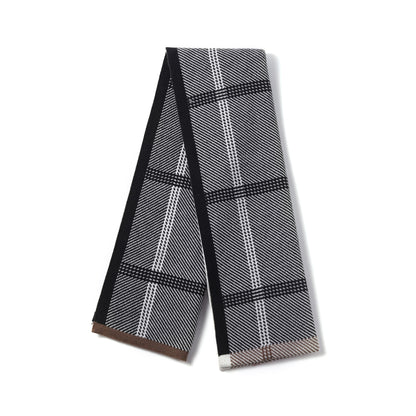 Mens Supersoft Luxury Jacquard Scarves - Checked