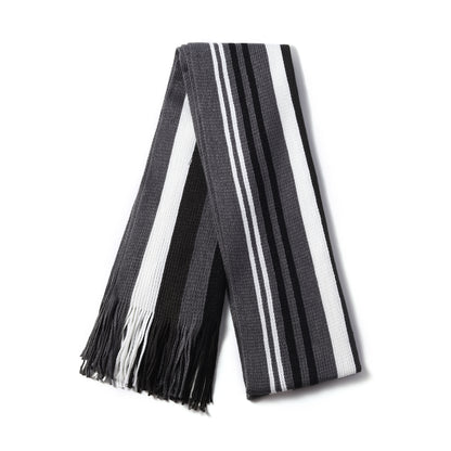Mens Supersoft Luxury Knitted Scarves with tassels - Multi Colour Stripes