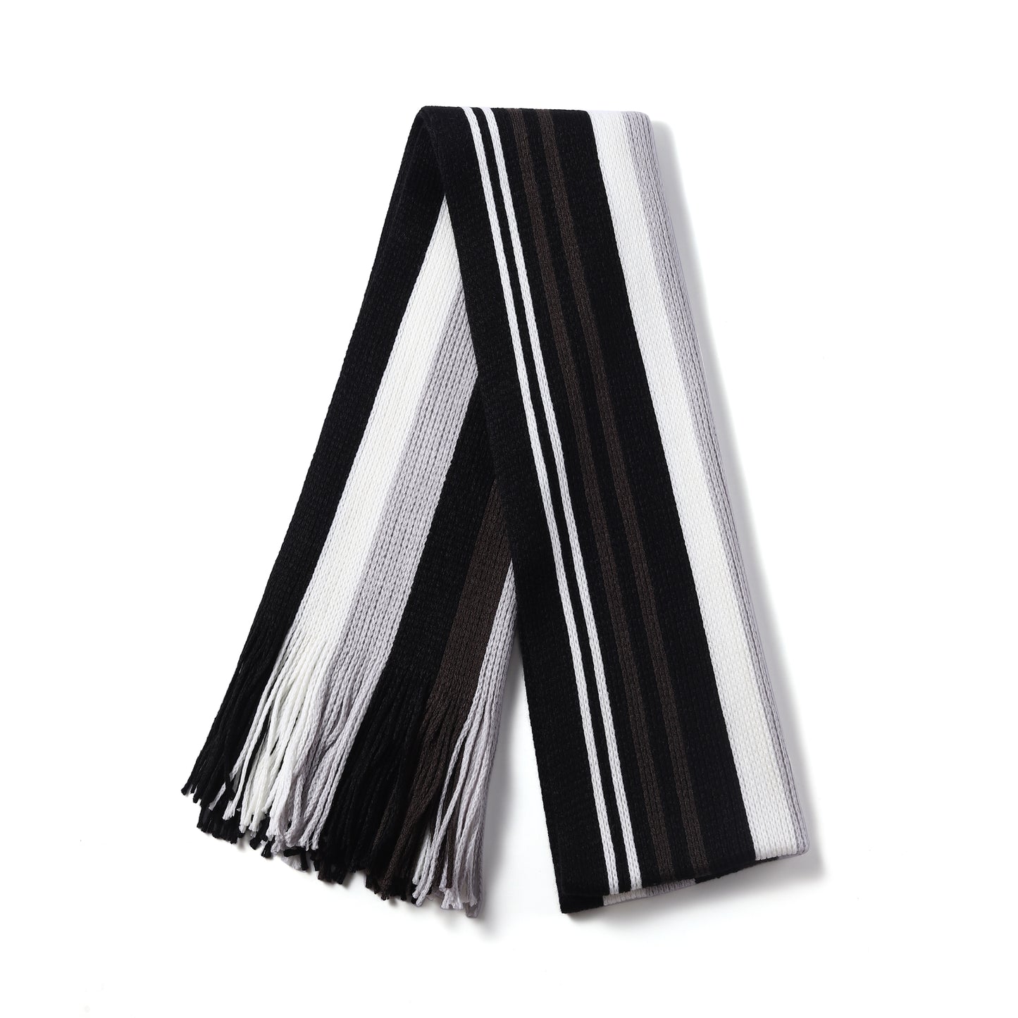 Mens Supersoft Luxury Knitted Scarves with tassels - Multi Colour Stripes