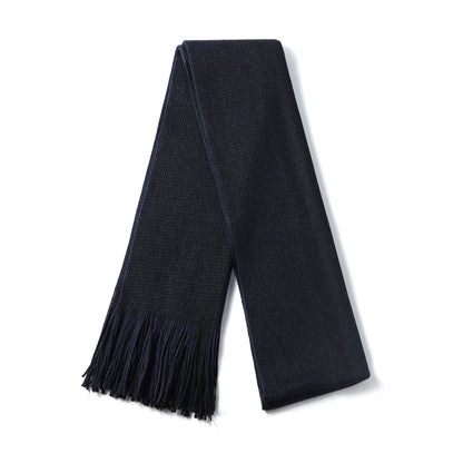 Mens Supersoft Luxury Knitted Scarves with tassels - Mid Tri Stripes