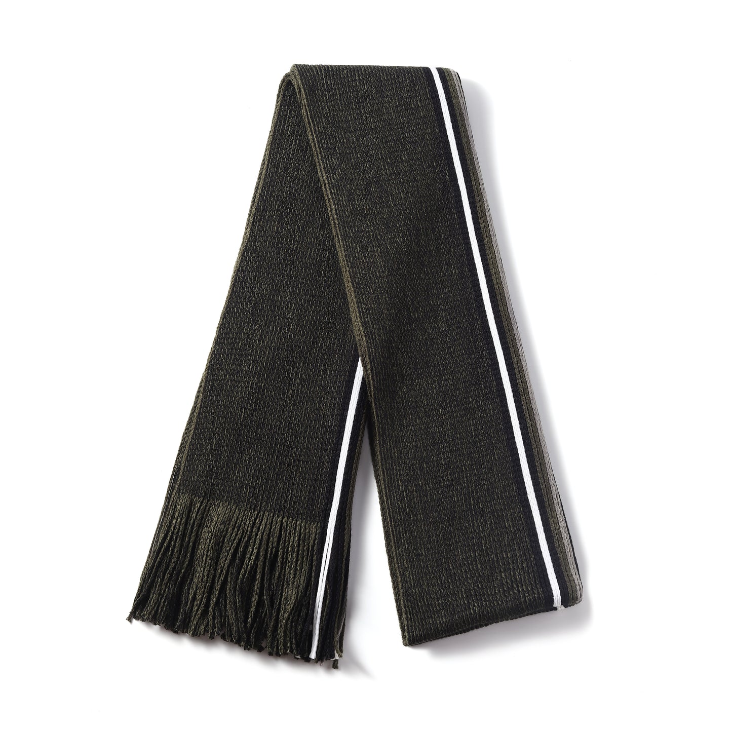 Mens Supersoft Luxury Knitted Scarves with tassels - Thin Stripes