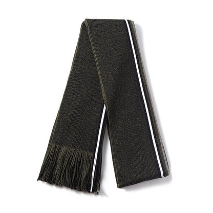 Mens Supersoft Luxury Knitted Scarves with tassels - Thin Stripes