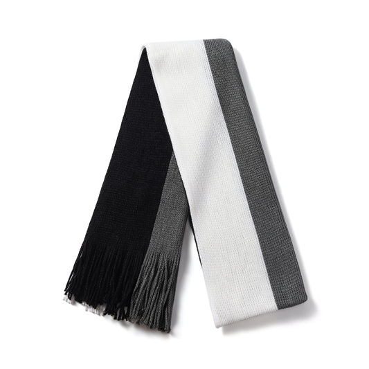 Mens Supersoft Luxury Knitted Scarves with tassels - Tri Stripes
