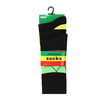 Mens Dress Socks - Rasta (12 Pairs)