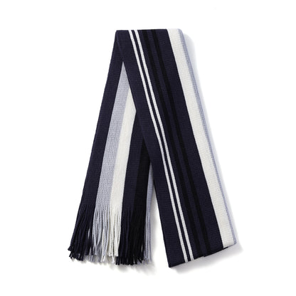 Mens Supersoft Luxury Knitted Scarves with tassels - Multi Colour Stripes