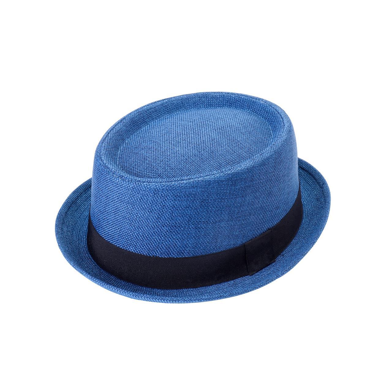 Classic Pork Pie Hat with Black Ribbon Band