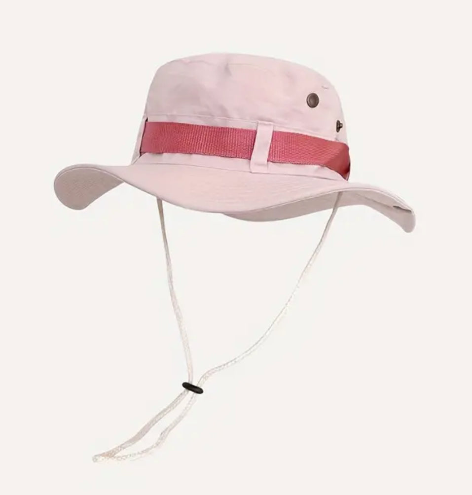 Unisex Pink Boonie Fisherman Hat