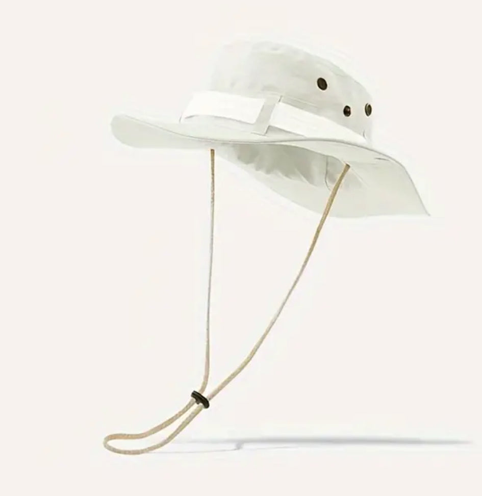 Unisex White Boonie Fisherman Hat