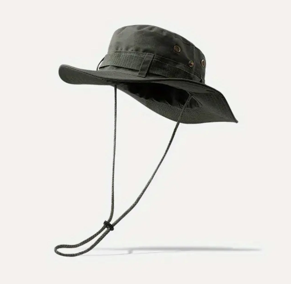Unisex Olive Green Boonie Fisherman Hat