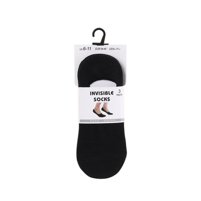 Mens No Show Socks - Plain Black (12 Pairs)