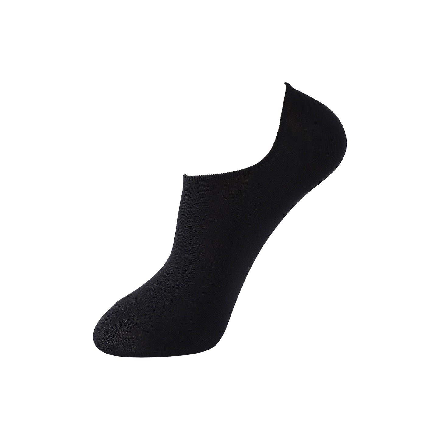 Mens No Show Socks - Plain Black (12 Pairs)