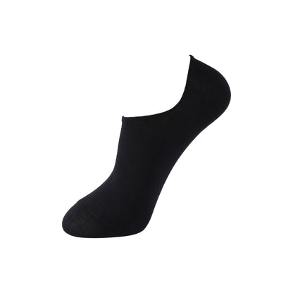Mens No Show Socks - Plain Black (12 Pairs)