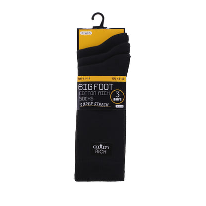 Mens Dress Socks - Big Foot (12 Pairs)