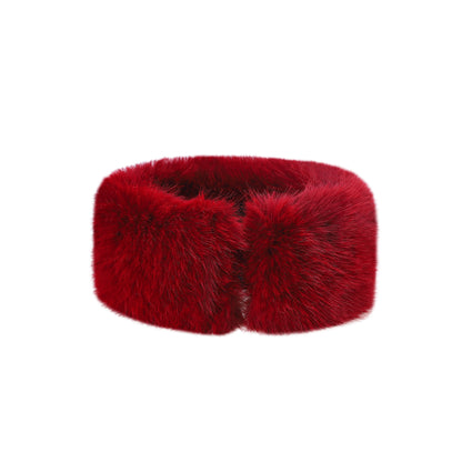 Luxury Fur Headband with Elastic Fit