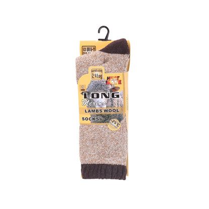 Mens Merino Lambs Wool Long Socks - Heathered (12 Pairs)