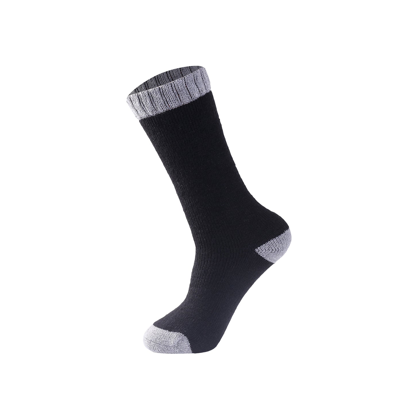 Mens Merino Lambs Wool Long Socks - Heathered (12 Pairs)