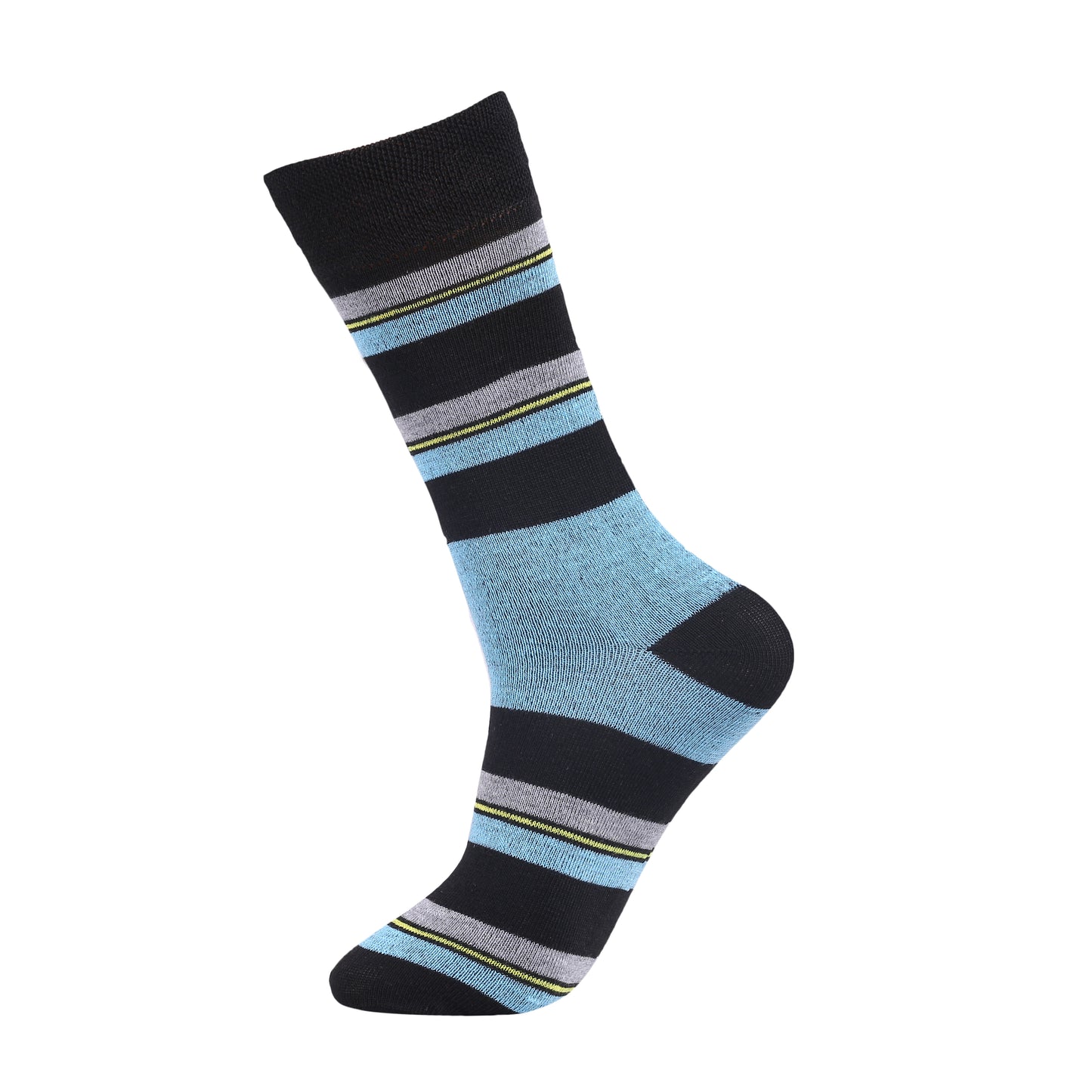 Mens Non Elastic Diabetic Socks - Stripes (12 Pairs)