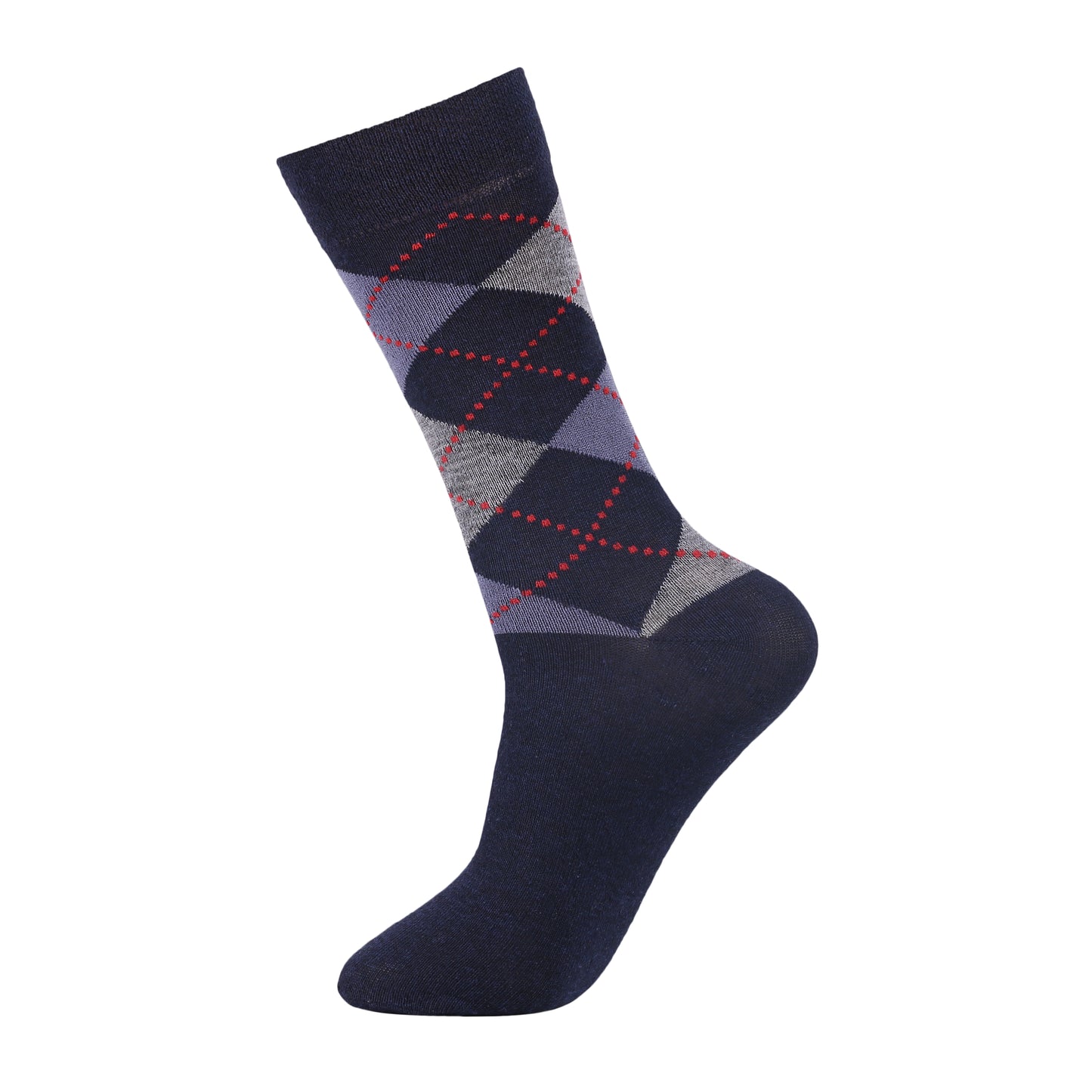 Mens Non Elastic Diabetic Socks - Bright Argyle (12 Pairs)