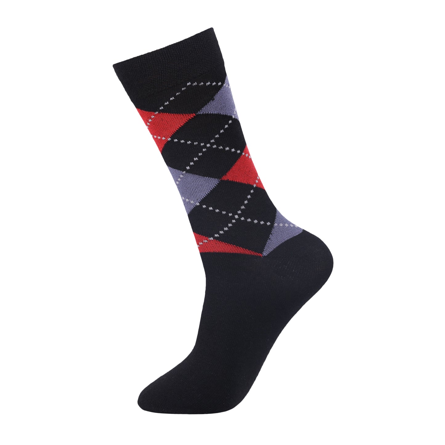 Mens Non Elastic Diabetic Socks - Bright Argyle (12 Pairs)