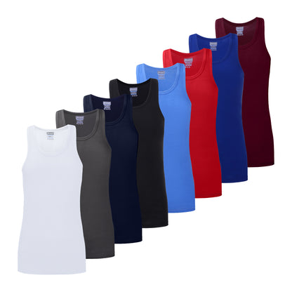 Mens Cotton Single Jersey Assorted Colour Vests