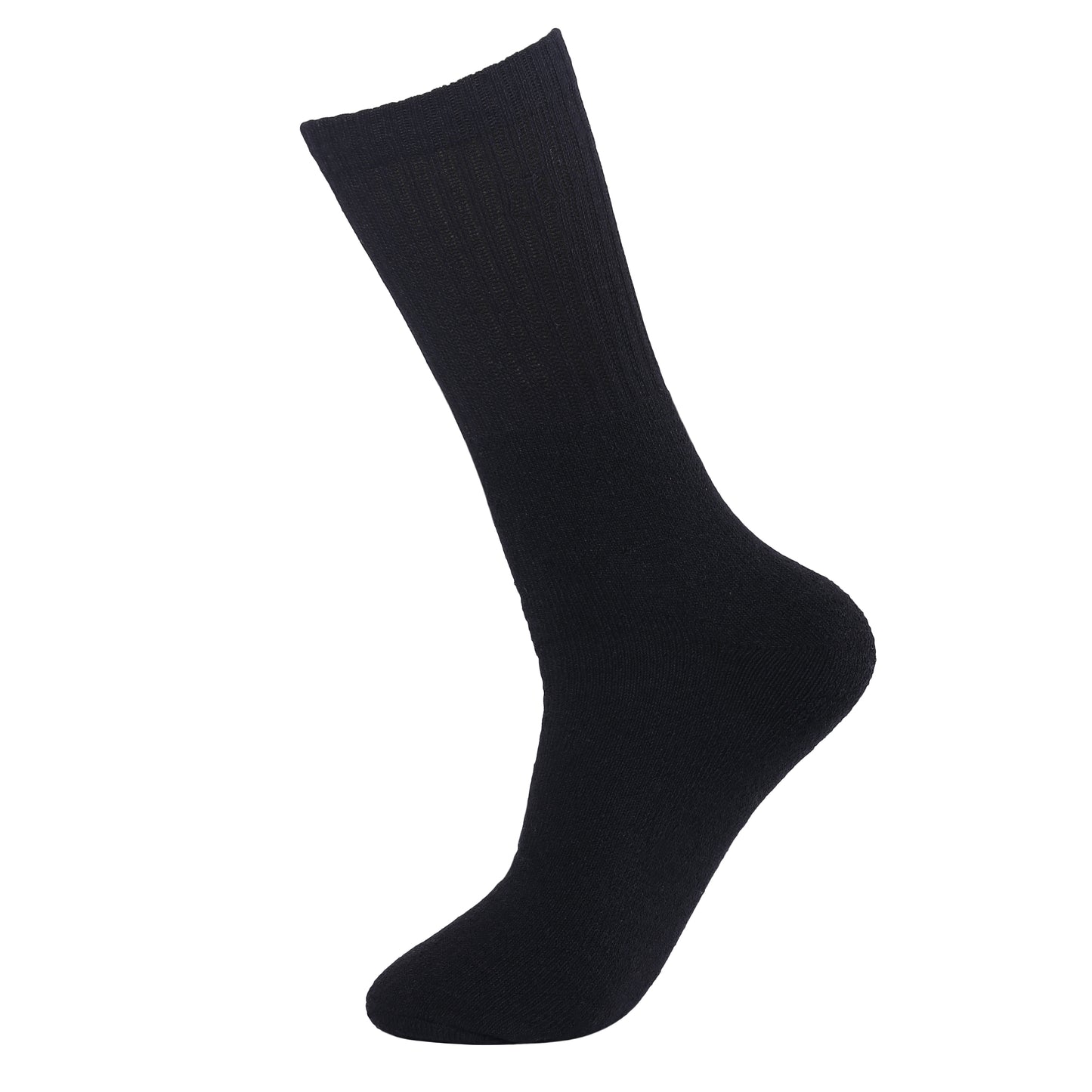 Mens 5 Pair Pair Sport Socks - Plain Black (30 Pairs)
