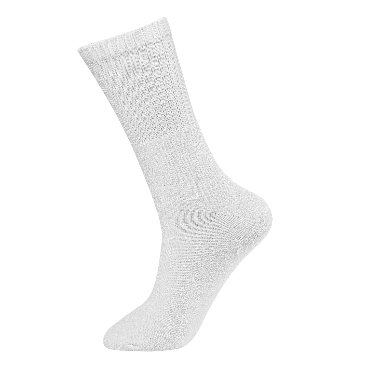Mens 5 Pair Pair Sport Socks - Plain White (30 Pairs)