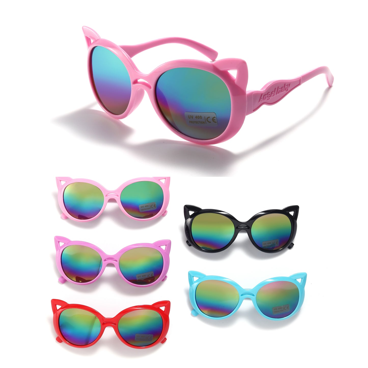 Kids Cat Ear Sunglasses - (12 Units)