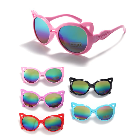 Kids Cat Ear Sunglasses - (12 Units)